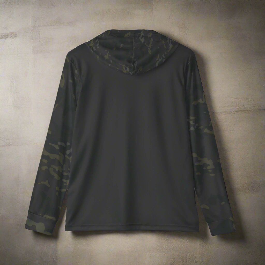 a hoodie lying flat