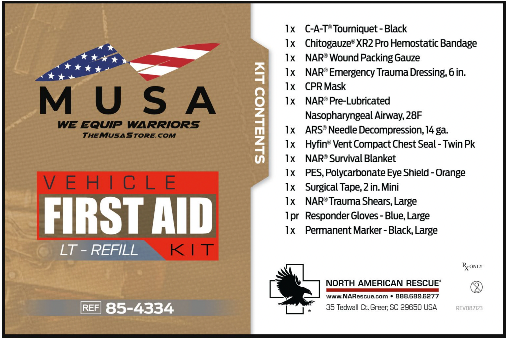 Musa Vehicle Med Kit (Light & Heavy)