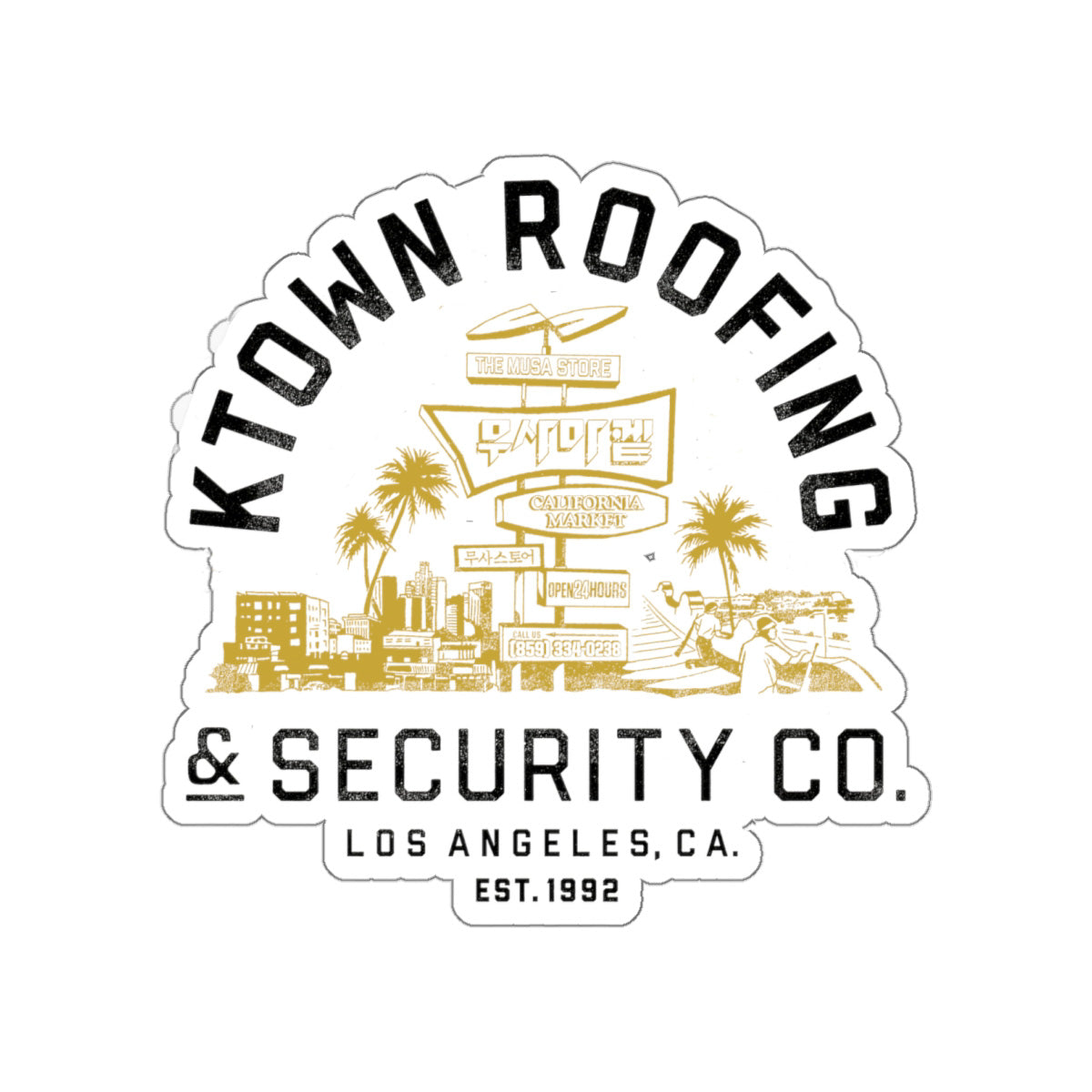 Ktown Roofing & Security Co. Die-Cut Stickers