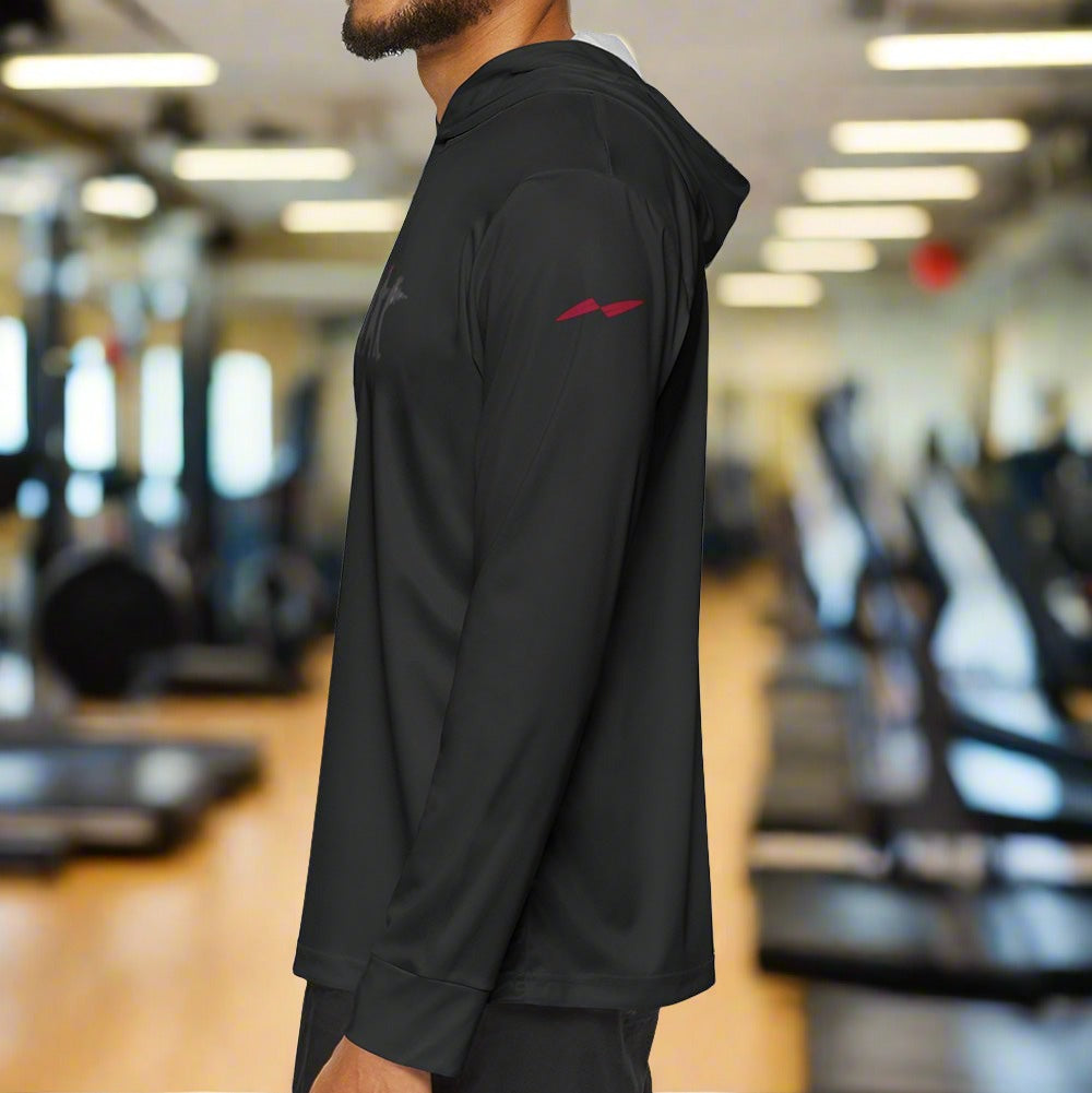 man wearing a summer hoodie