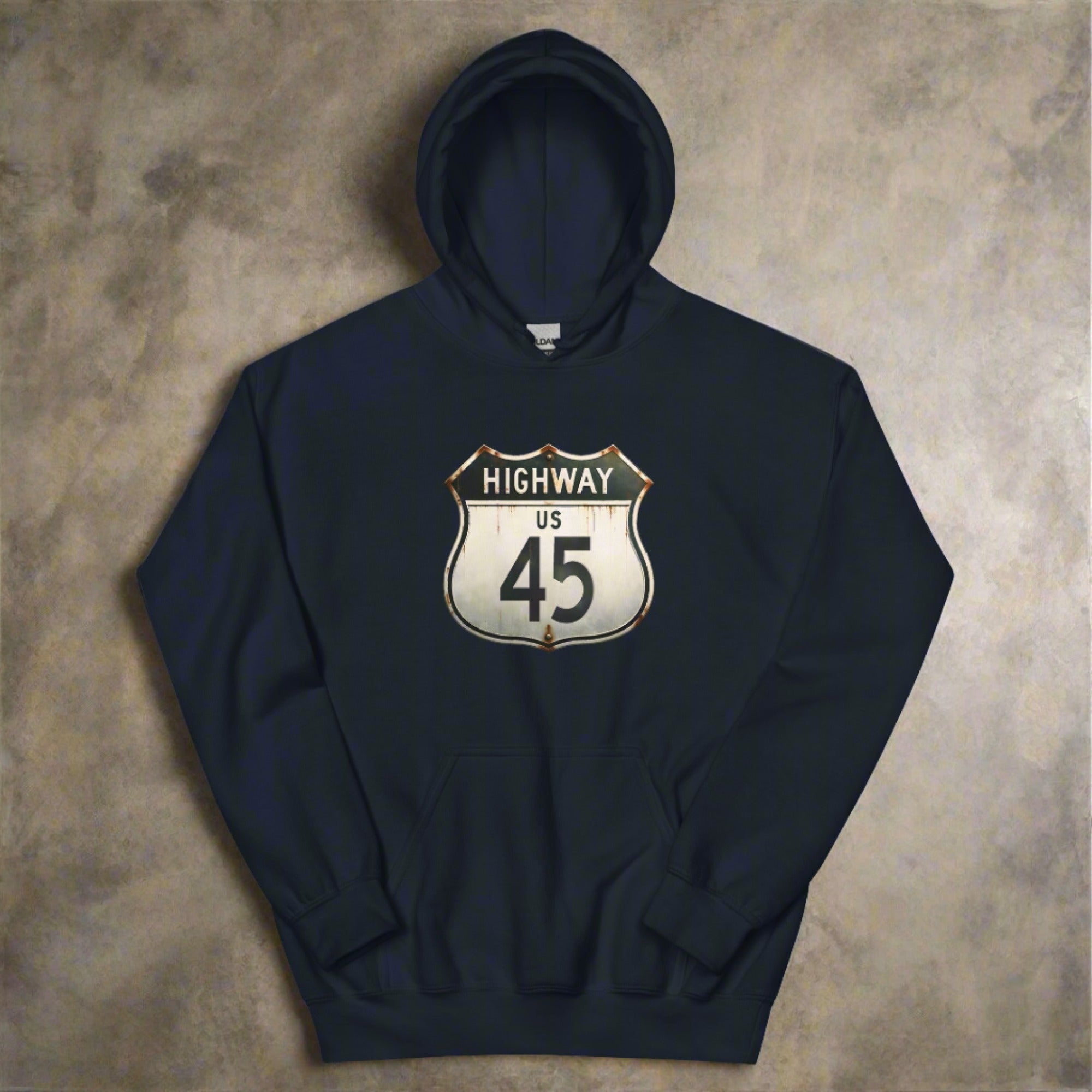 a flat hoodie