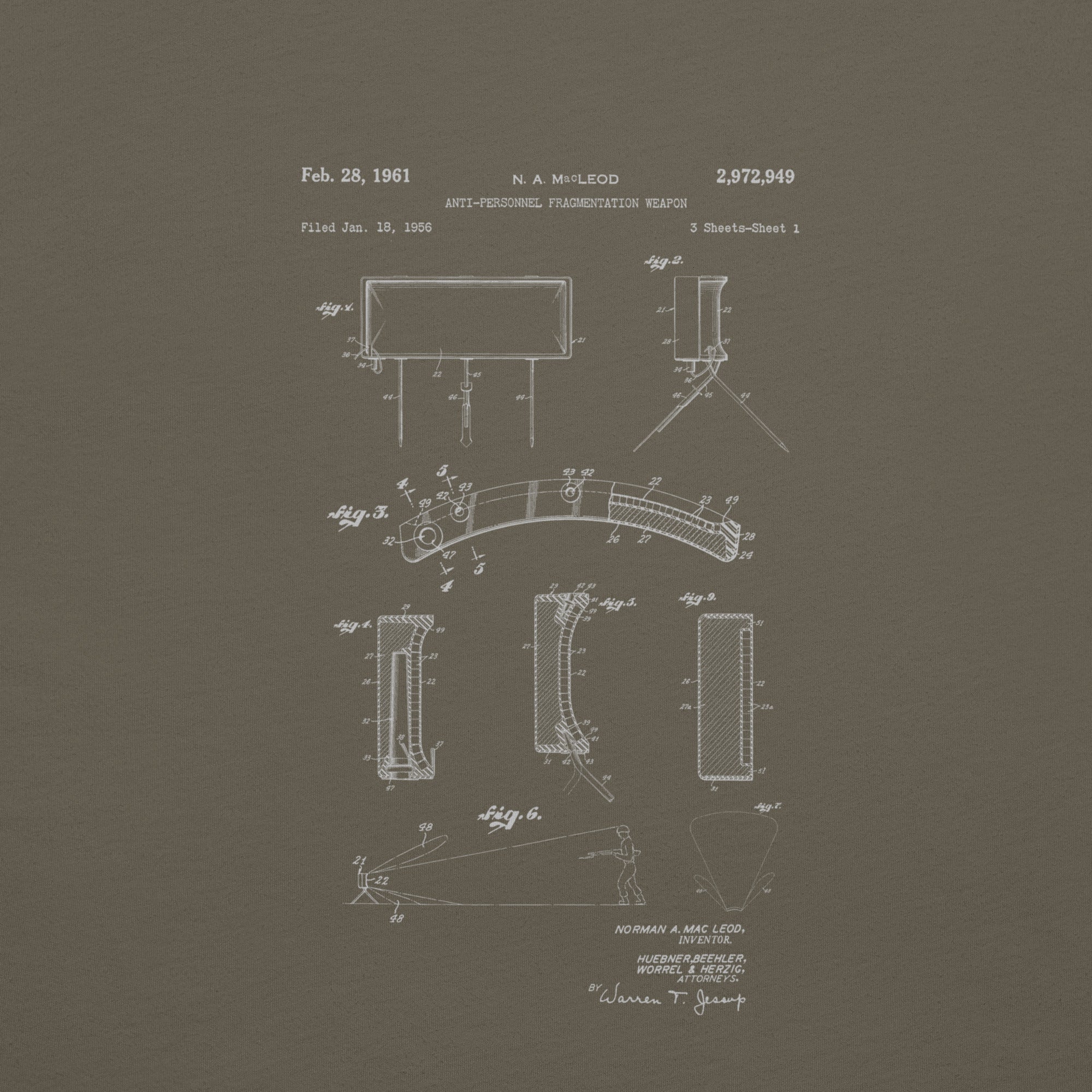 M18A1 Claymore Mine Patent T-shirt