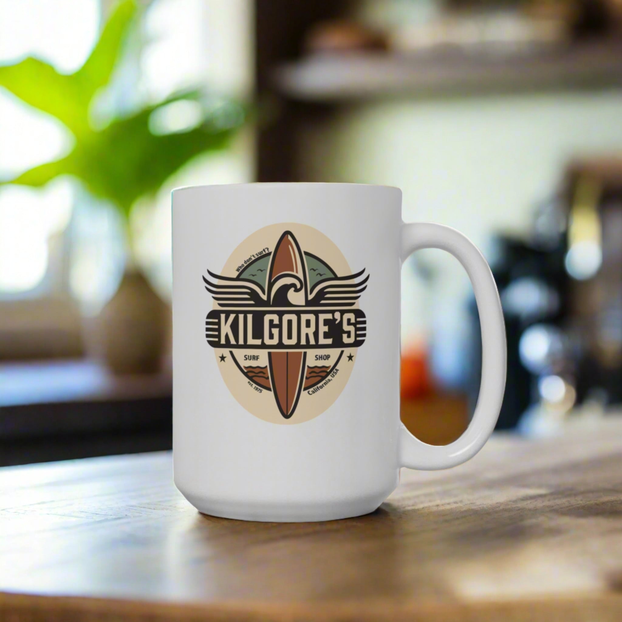 Kilgore's Surf Shop, Mug (15oz - White)