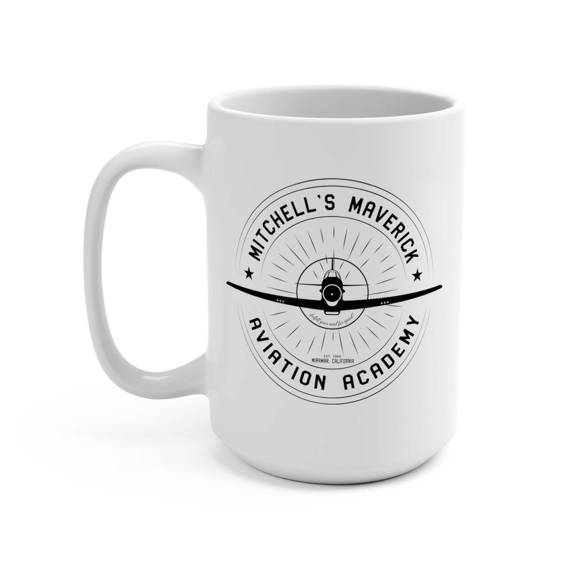 Mitchell's Maverick Aviation Academy, Mug (15oz - White)