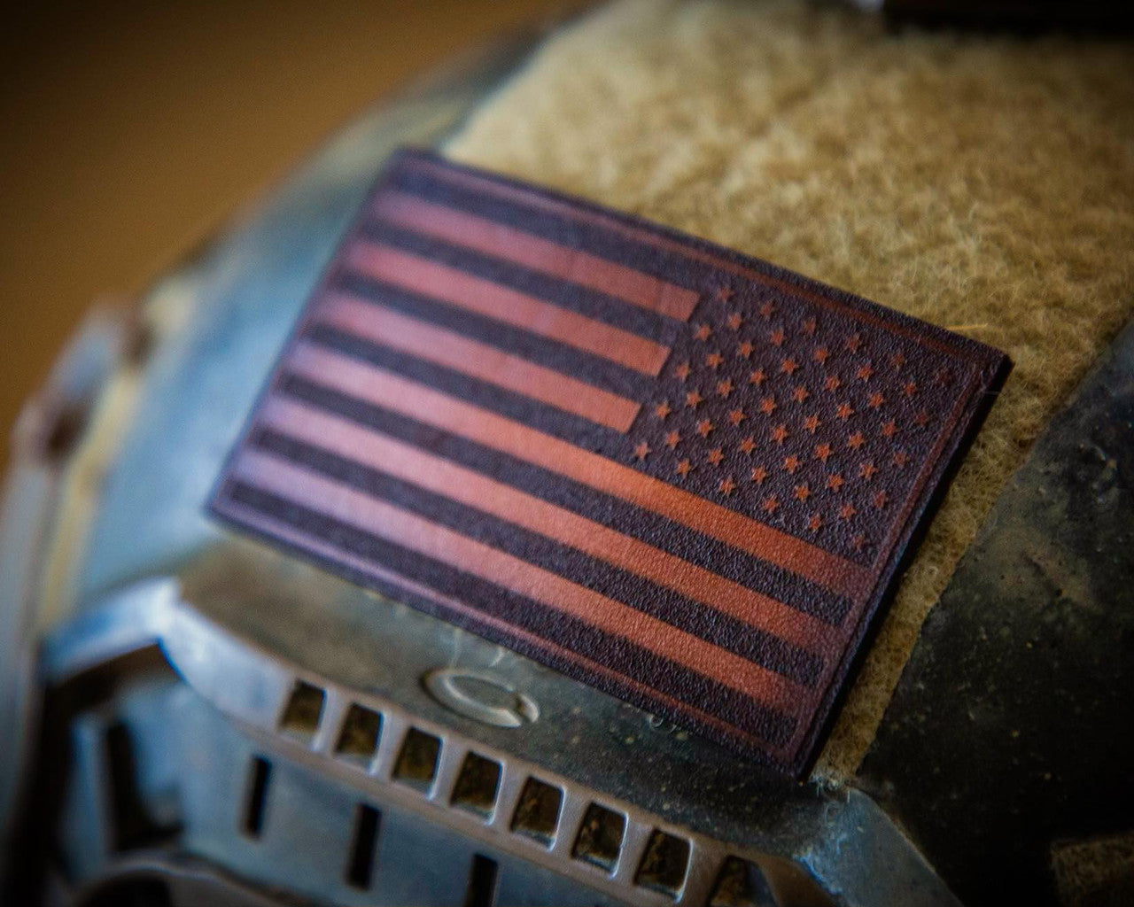American Made Leather Flag Patch (Right Facing)