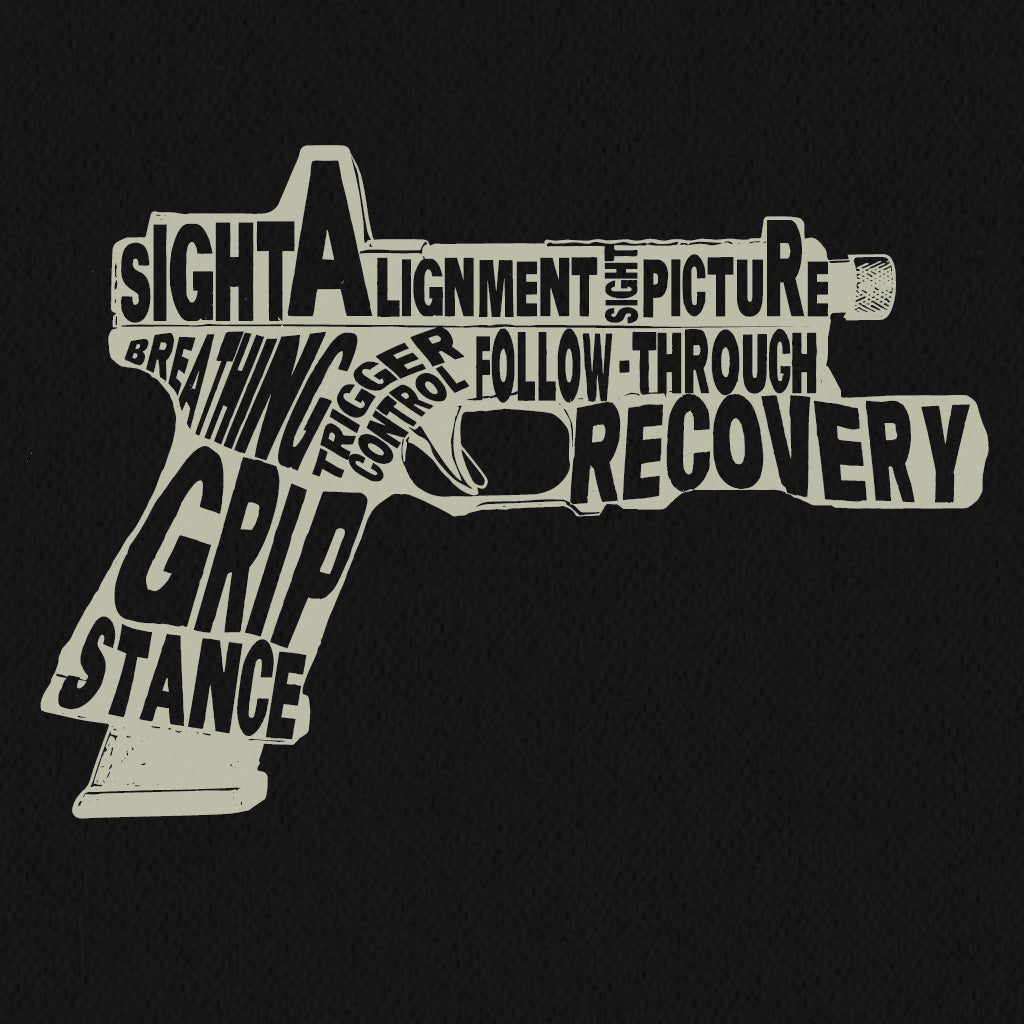 Pistol Fundamentals T-Shirt ($10-DOLLAR TEE - BLACK)