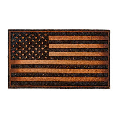 American Made Leather Flag Patch (Left Facing)