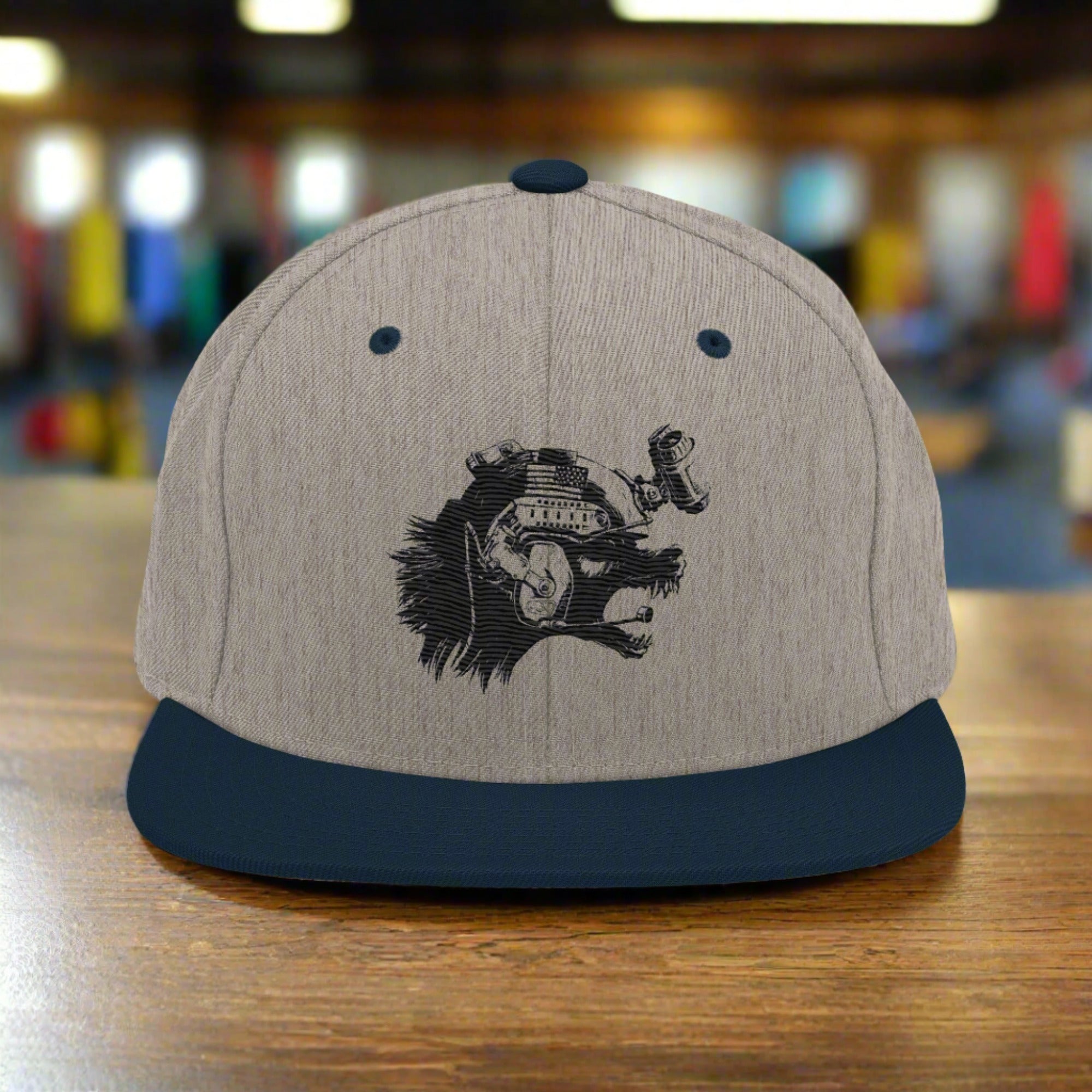 a snapback cap