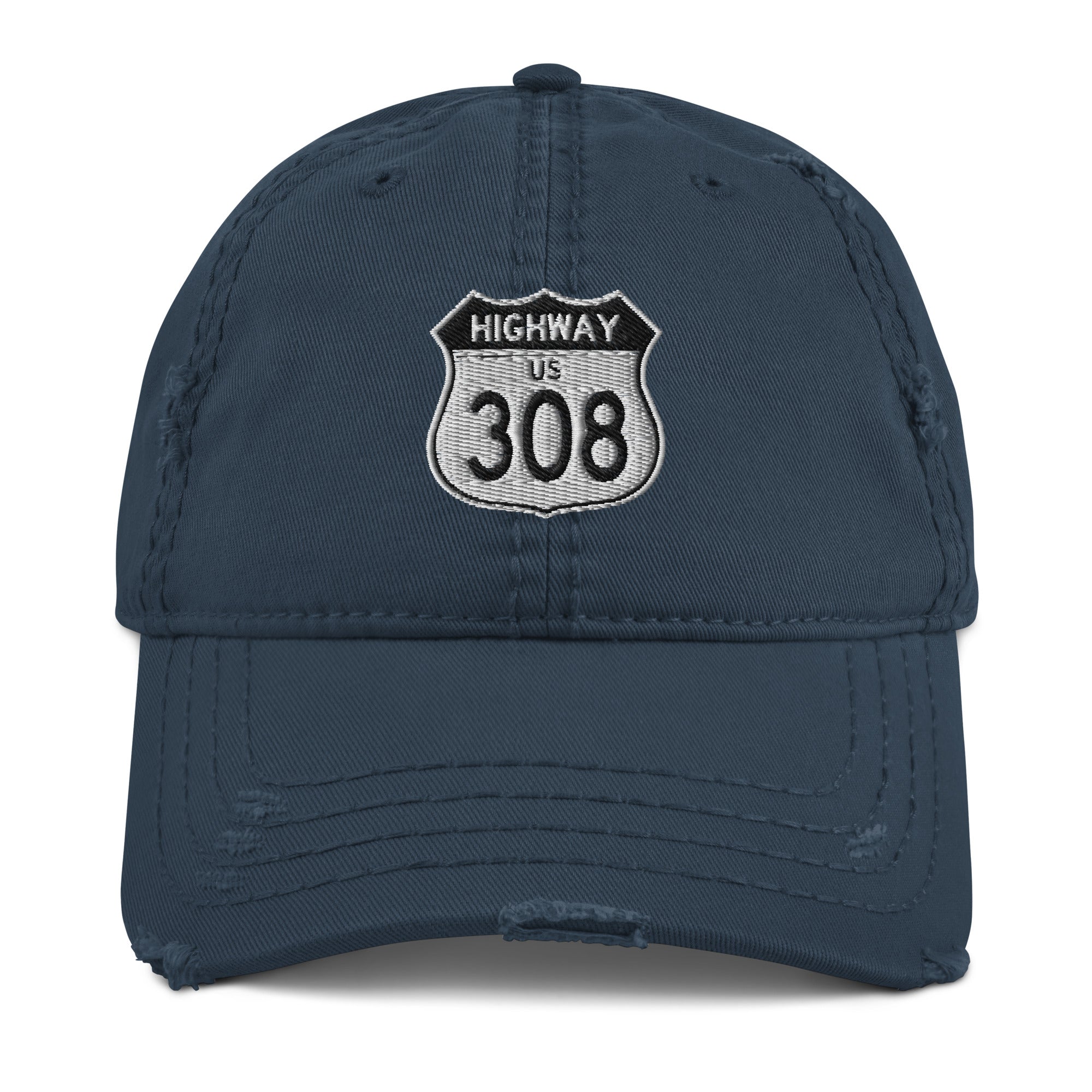 Highway 308 Distressed Dad Hat